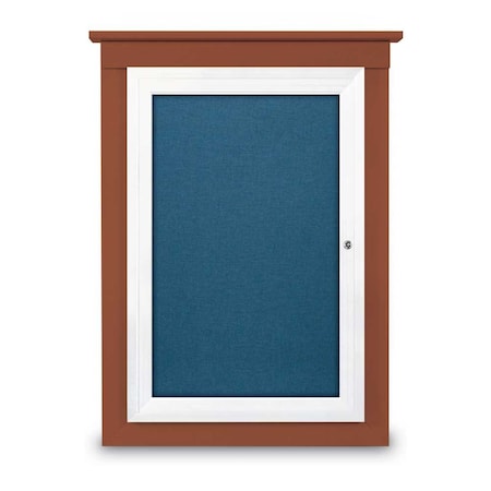 United Visual Products Single Door Enclosed Letterboard, 47"x36 UV1305TB-BRONZE-BURGUN